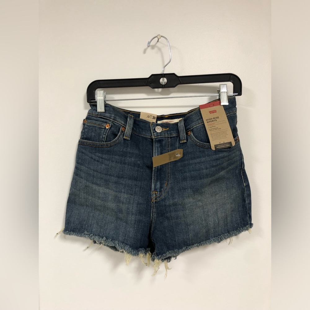 Levi's women's high rise shorts size 28 color blue
